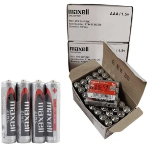 MAXELL - PILHA SALINA MANGANESO AAA R03 RETRÃTIL*4